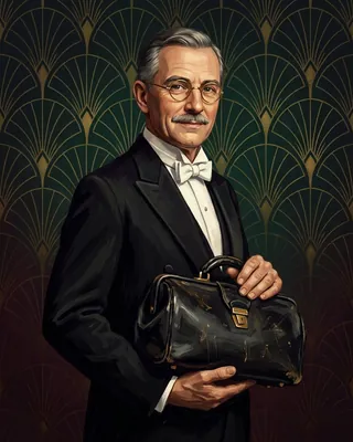 Malovaný portrét: Doktor Emil Horák